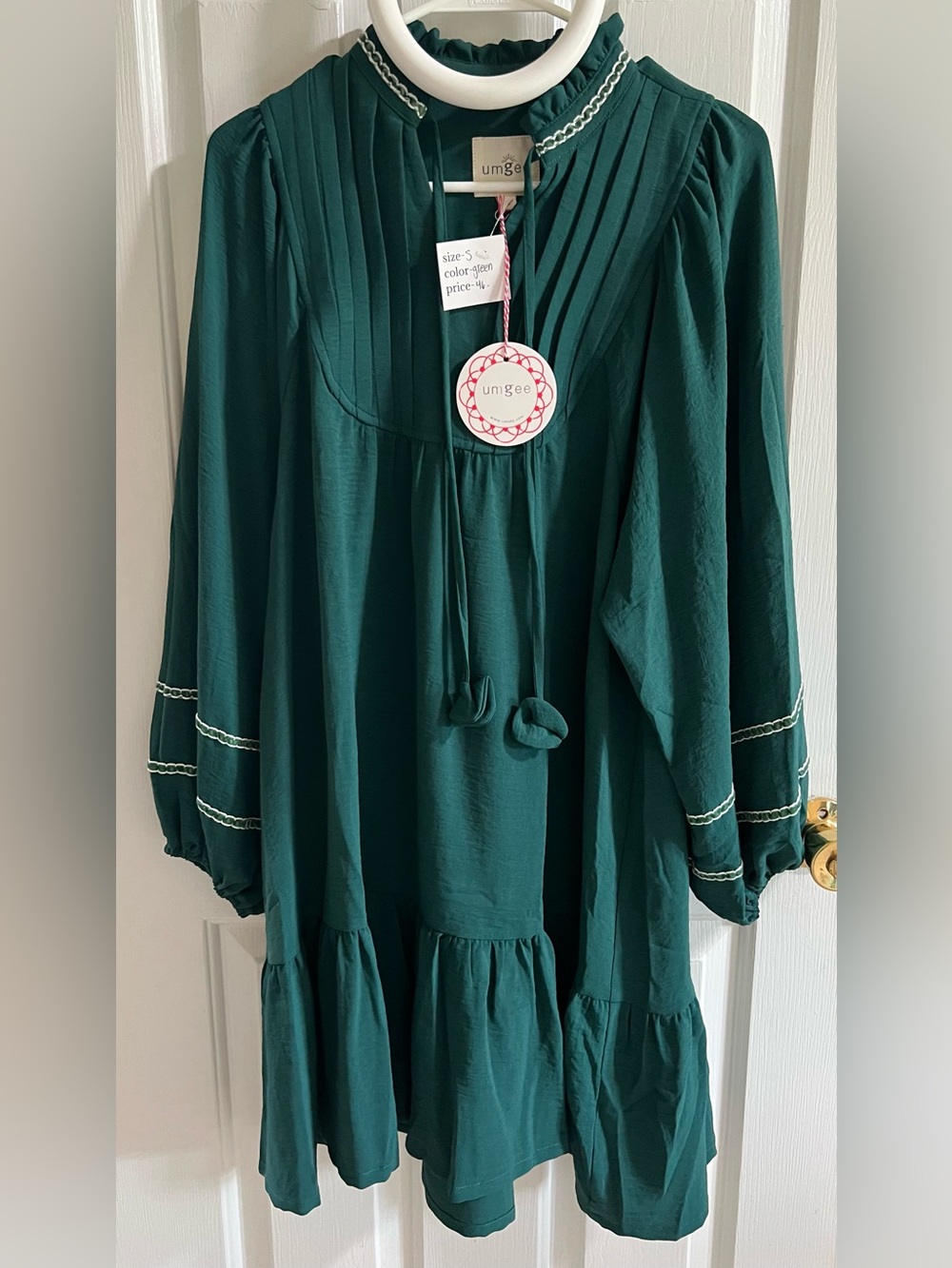 Umgee Dark Green Flowy Dress